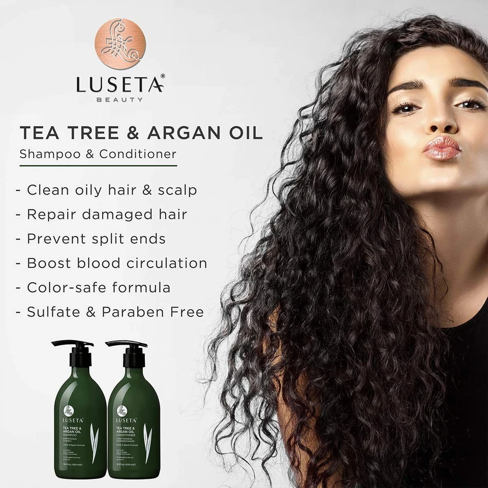 LUSETA Tea Tree & Argan Oil Conditioner Clarify & Repair 1000ml 1L - Image 2 of 4