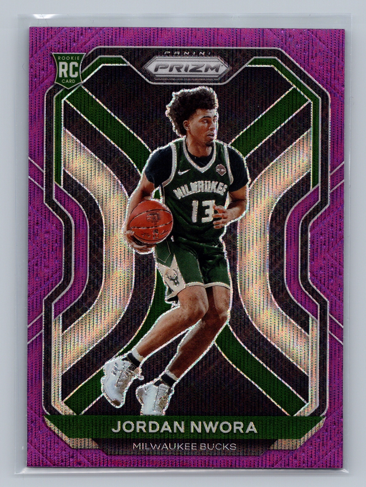 2020-21 Panini Prizm #273 Jordan Nwora Purple Wave Prizms Rookie