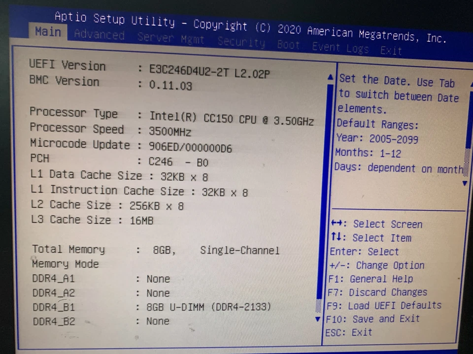 Asrock Rack E3C246D4U2-2T N Intel(R) CC150 CPU 3.50GHz ddr4 16gb - Image 2 of 4