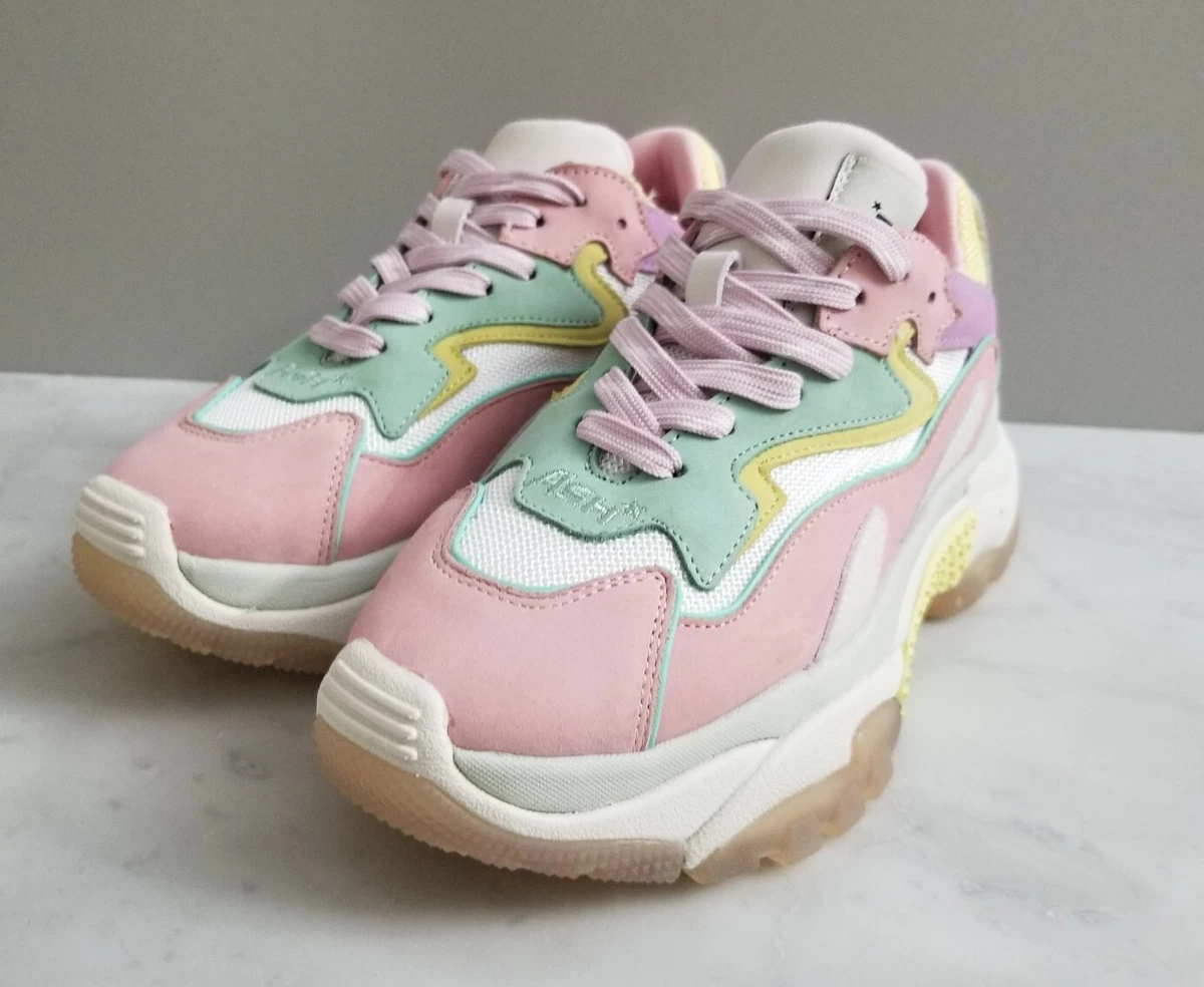 Free People Ash Miles Sneakers Purple Pink Yellow Mint Size 36 eBay