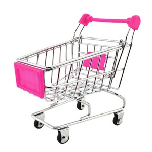 Mini Shopping Cart Safe Trolley Toy Classic Kids Supermarket Pretend Play