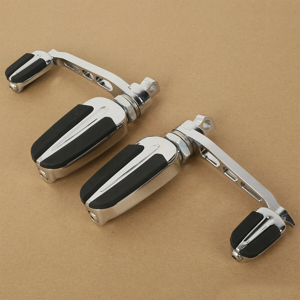 Slipstream Male Mount Foot Pegs With Heel Rest Fit For Harley Softail Sportster - Image 3 of 4