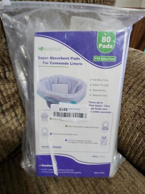 Kovevo Commode Liners Super Absorbent Pads 80 Pads