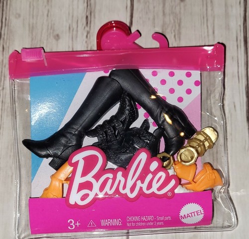NEU 2021 BARBIE Mode Pack 5 Paar Puppenschuhe Stiefel Sandalen Keilabsatz Trend