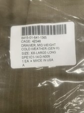 Army USGI Cold Weather Bottoms Grid Waffle Fleece Pants XX Large Long Coyote