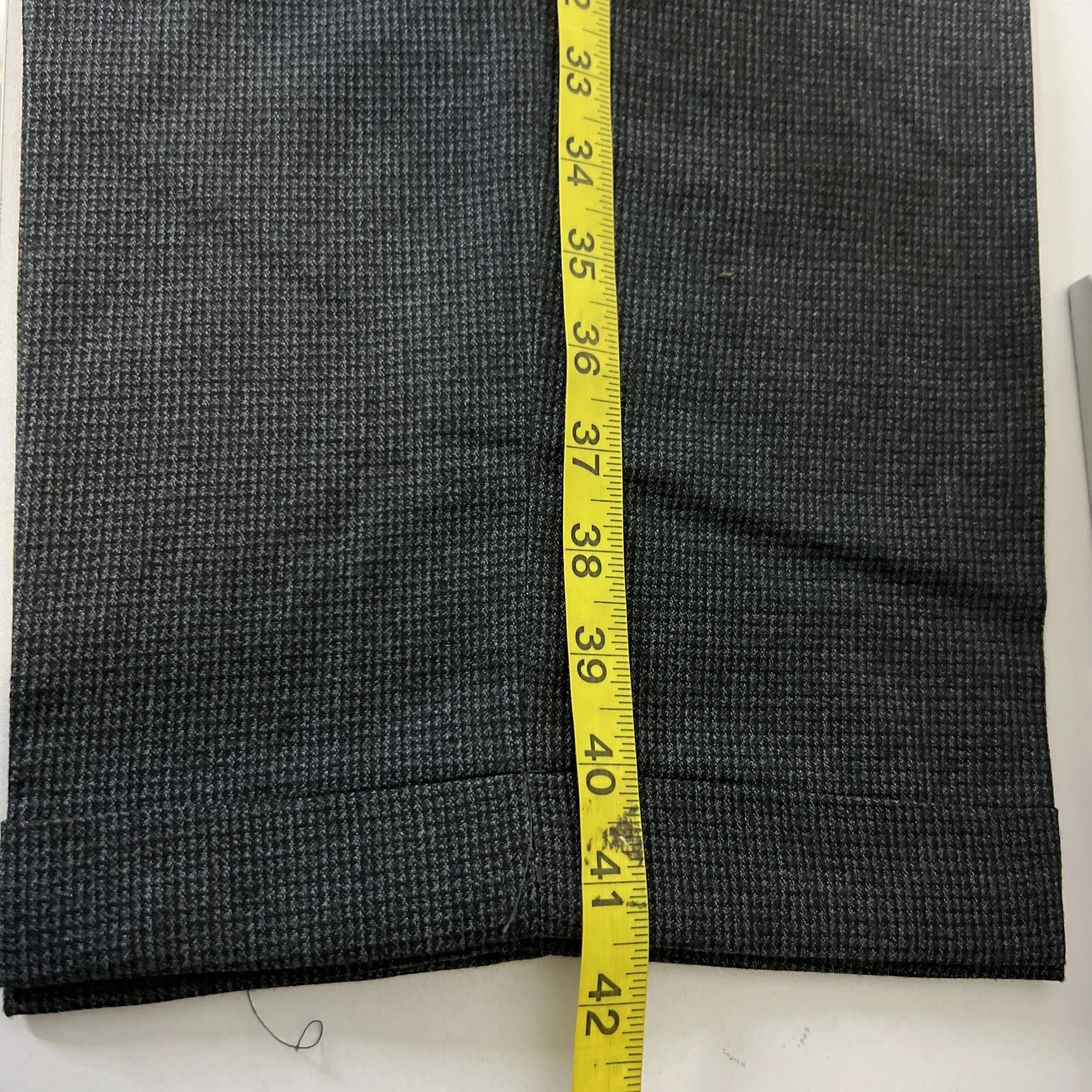SAINT LAURENT (YSL) Pantaloni vintage Yves Saint Laurent 53% rayon grigio nero taglia W38 L30