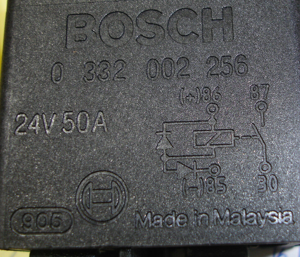 New Bosch Relay 0 332 002 256 24VDC 50 Amp 0332002256 Ships