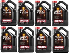 Motul 8100 X-Clean+ 5W30 Synthetic Engine Oil 5 Liter 106377 (8 PACK)