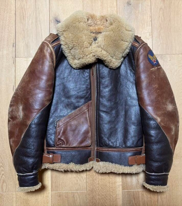 The REAL McCOY'S B-3 Flight Jacket With Sherpa Lining Men Size 34