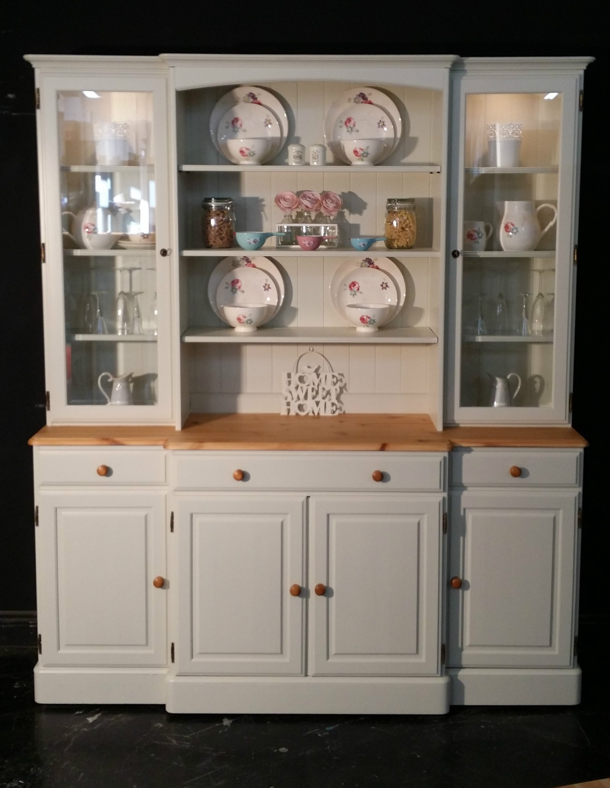 Large Ducal Pine Farmhouse Kitchen Welsh Dresser Shabby Chic F&B eBay