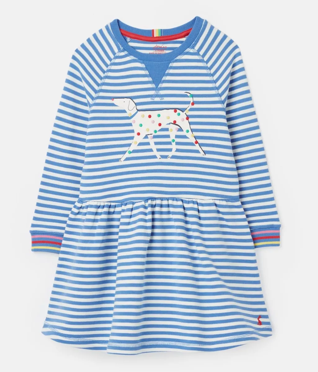 Joules long sleeve sweat dress sales