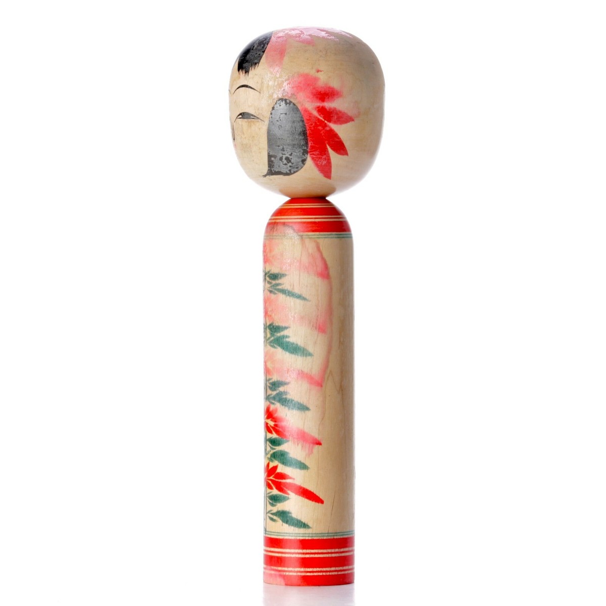 Vintage Signed Japanese Wooden Kokeshi Doll 12