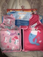 Swim Life Jacket Vest 2-4 yrs Med. Kids GIRLS Unicorn Mermaid SWIMWAYS 2 ..NEW 