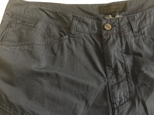 MADISON SUPPLY MENS NAVY BLUE COTTON CARGO POCKET SHORTS SIZE 40 $125  - Picture 5 of 11