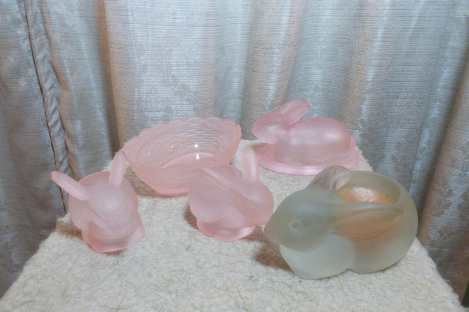 Frosted glass Easter Bunny collection eBay