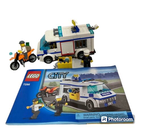 Lego City #7286 Prisoner Transport Building Set With Manual Minifigures Cycle