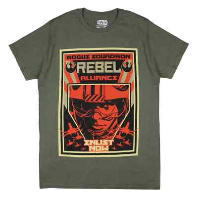 Star Wars Mens Rebel Alliance Rogue Squadron Enlist Now Propaganda