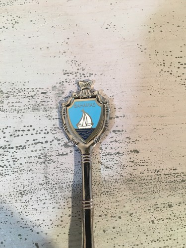 Bahamas Souvenir Spoons Sale Boat Image on Head Flat Engraved Spoon 4.5in 234 - Picture 5 of 12