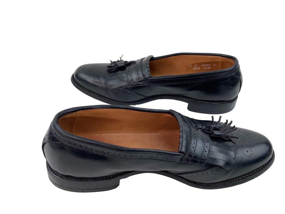 Allen Edmonds Devonshire Black Leather Slip On Kiltie Loafers Mens Size 13 B Allen Edmonds Dalton Loafers Mens 11C Black Leather Kiltie  main image 2