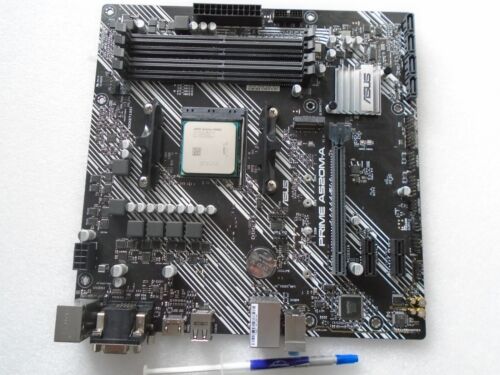AMD ASUS PRIME A520M-A AM4 Motherboard Combo w/ Athlon 3000G 3.5 GHz CPU - Picture 1 of 16
