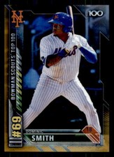 2016 Bowman Chrome Scouts Top 100 Gold Refractor Dominic Smith #/50 (ref 30221)