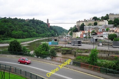 Photo 6x4 View across redundant and current locks at the entrance to Bris c2012