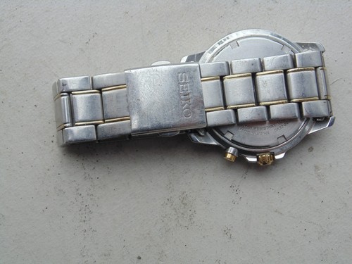 Mens Seiko Auto Calendar Quartz Watch Need Battery Metal Band Water 10 Bar Japan - Picture 11 of 11