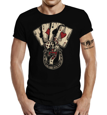 Lobo Negro T-Shirt Dart Sport Cards Lucky 7 Zip Skull S M L XL XXL XXXL 4XL