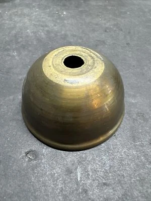 VINTAGE 2 1/2” UNFINISHED BRASS HALF BALL WITH 1/8- IPS SLIP HOLE