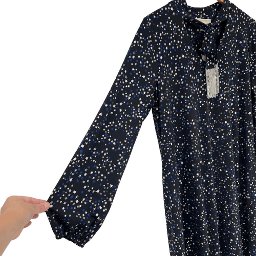 Michael Michael Kors Etuikleid Metallic Star Print Plus Damen OX Schwarz Blau - Bild 5 von 8