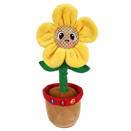 Bilingual Talking and Dancing Plush Sunflower, 14 Inch, with Light Function - Picture 2 of 6