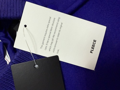 NEW Converse Premium Varsity Jacket FLEECE PURPLE SKU 10026772-A03 - SIZE XS - Picture 6 of 9