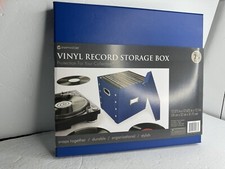 Vinyl Record Storage Box - Pack of 1-13.2 x 12.625 x 12.5 Inch LP Holder with...