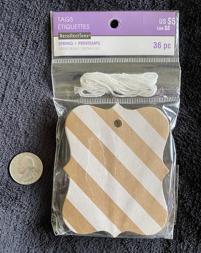 Recollection verzierte Etiketten - gold & weiß - 36 Etiketten mit Bindfaden - Bild 1 von 2