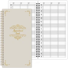 Appointment Book – Undated Salon Appointment Book, Daily&Hourly Schedule Book