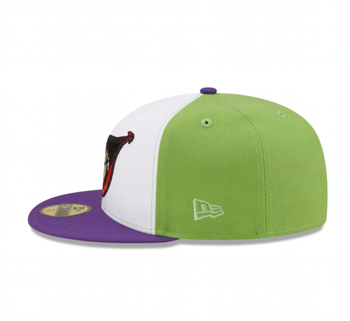 The Joker Batman "Smile" Green NEW ERA 59FIFTY Hat Cap Brand New Rare 7 1/2 NWT - Picture 4 of 7