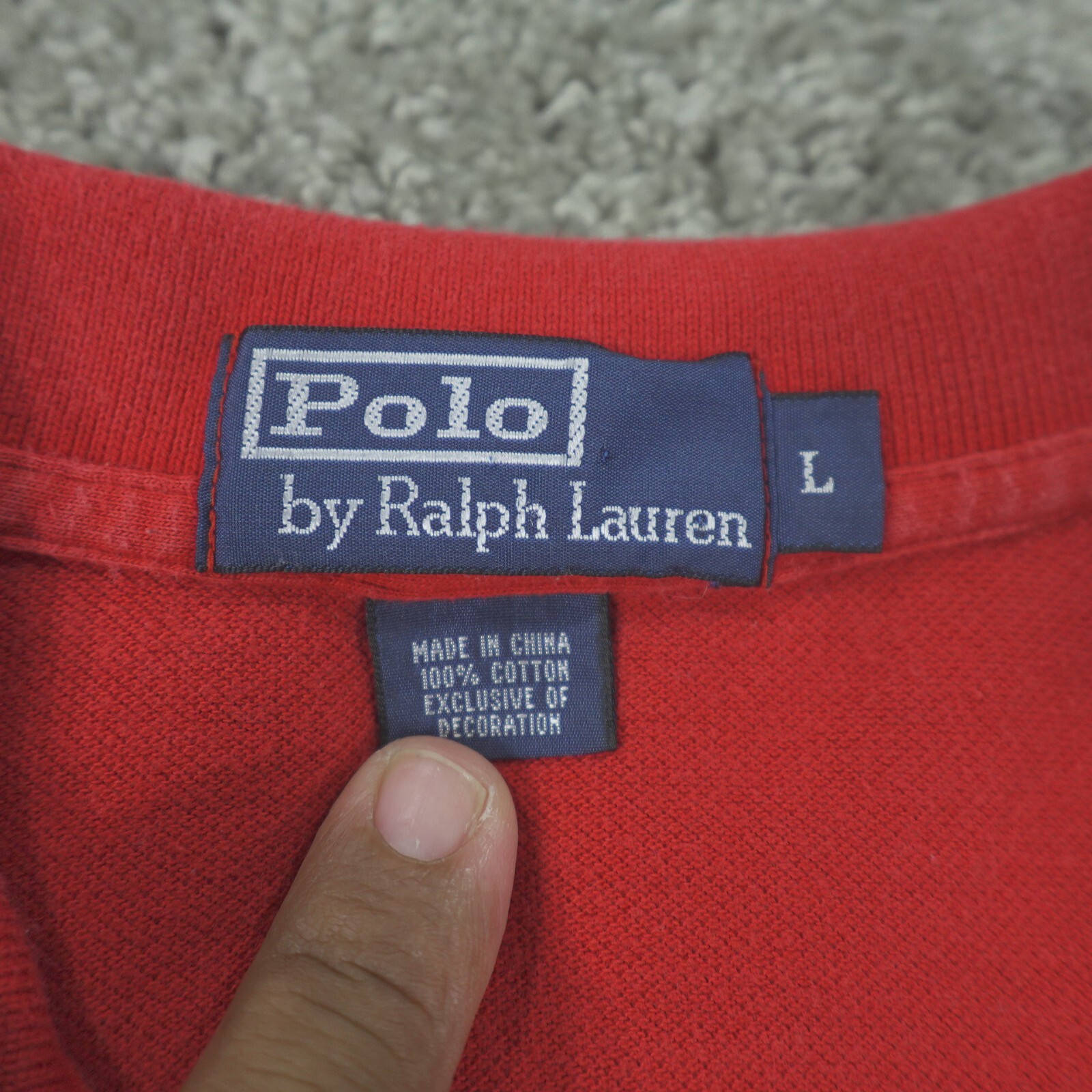 Polo Ralph Lauren Camicia Uomo Grande Polo Grande Carne Pony Fit Regolar Rosso