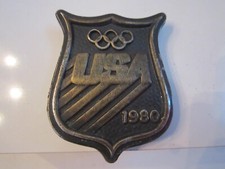 1980 USA OLYMPICS BELT BUCKLE - TUB CR