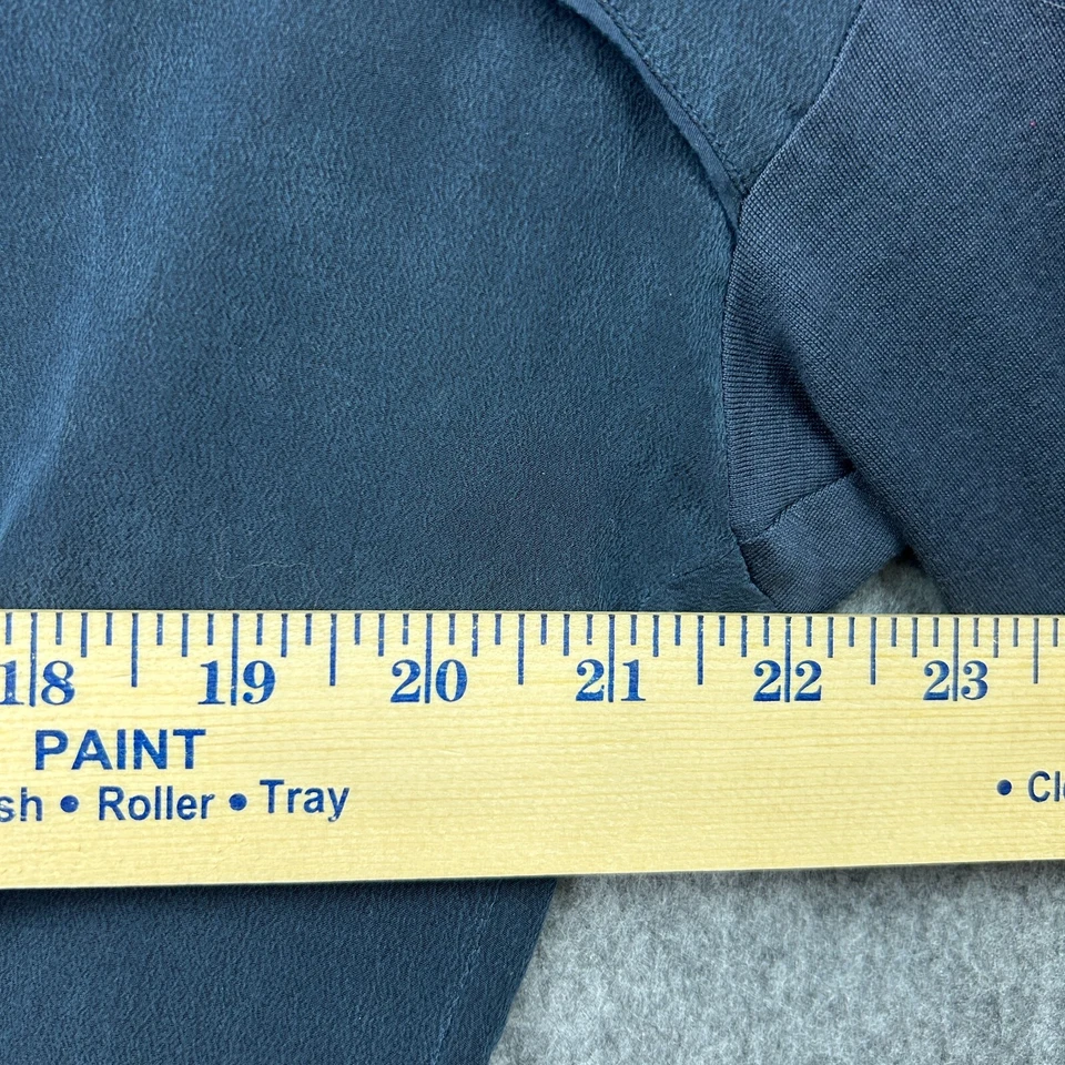 Go By Go шелк 3/4 рукав куртка кардиган верхний женский размер маленький темно-синий - Изображение 4 из 4