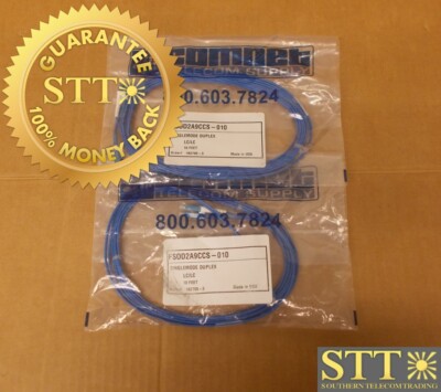 FSOD2A9CCS-010 	COMNETTEL FIBER CBL SINGLE MODE DUPLEX LC/LC 10FT (LOT OF 2) NEW