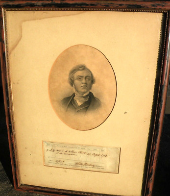 William Makepeace Thackeray 1811-1863 autograph document famed English author
