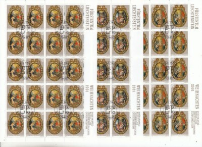 Liechtenstein 1275 - 77 Christmas Rosary Medallions Miniature Sheet Set MNH