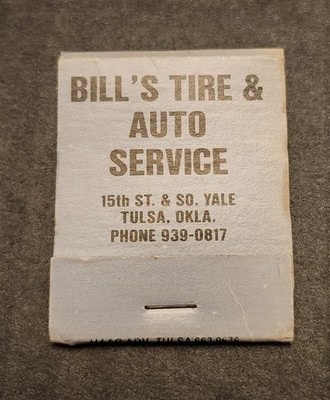 Vintage Bill's Tire & Auto Service Tulsa OK Used Matchbook