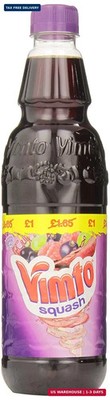 Vimto Blackcurrant Drink England, 23.6 Ounce Plastic Bottle
