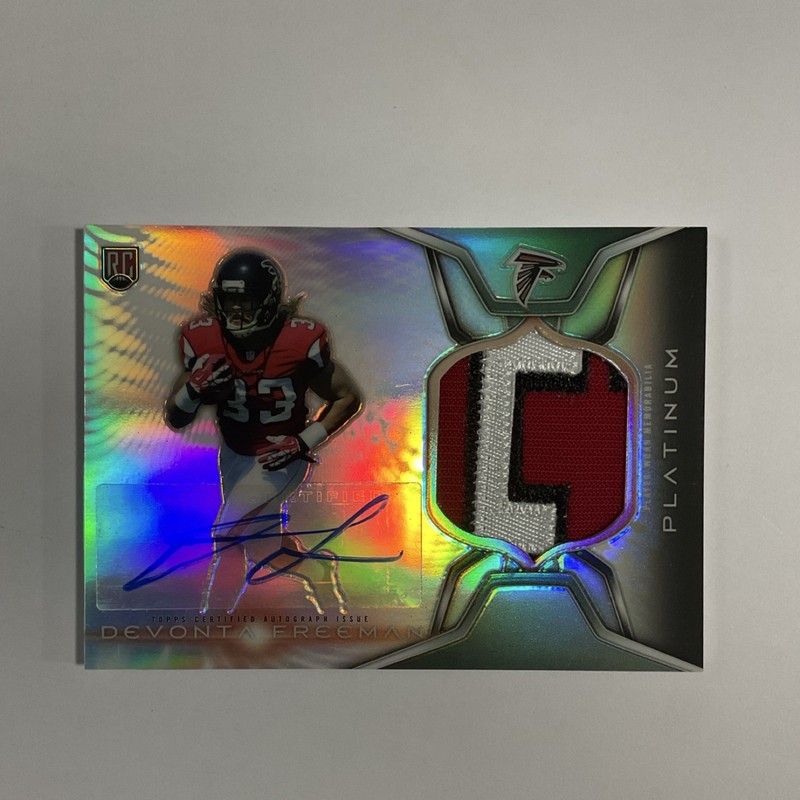 2014 Topps Platinum Devonta Freeman Rookie Auto Patch Refractor Falcons #ARP-DF