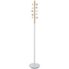 Amicasa KATE Appendiabiti Bianco Metallo, Legno