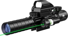 MidTen 3-9x32 Scope Combo with Dual Illuminated Optics & 3-9x32, Green 