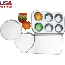 Kids Easy Bake Oven Mini Pans Set Food Grade Steel BPA Free Non Dishwasher Safe