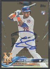 2018 Topps #517 Phillip Evans RC Gold #/2018 On-Card Auto (b)