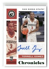 2021 Panini Chronicles #CR-TGO Terrell Gomez Chronicles Rookie Signatures